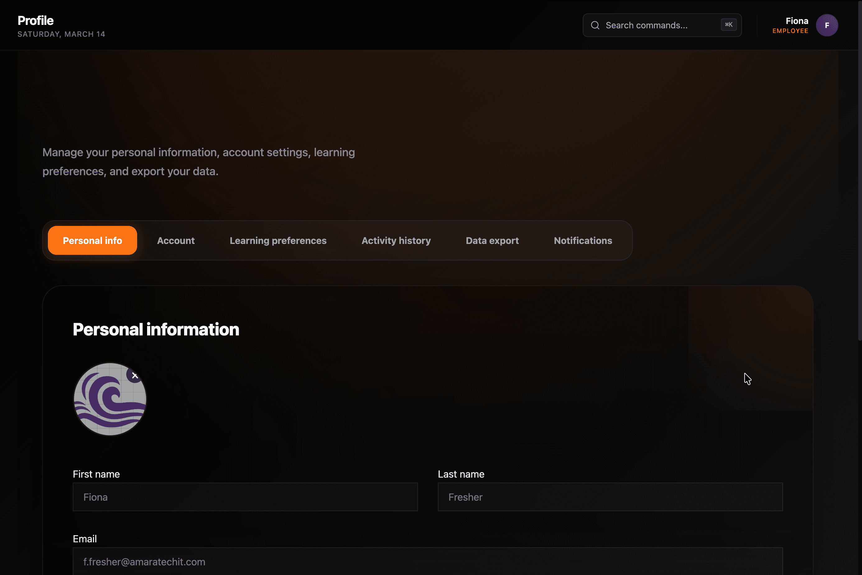 Profile Tab